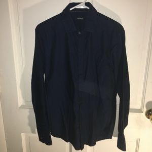 Alfani Metallic Blue Dress Shirt